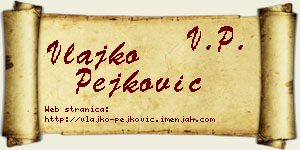 Vlajko Pejković vizit kartica
